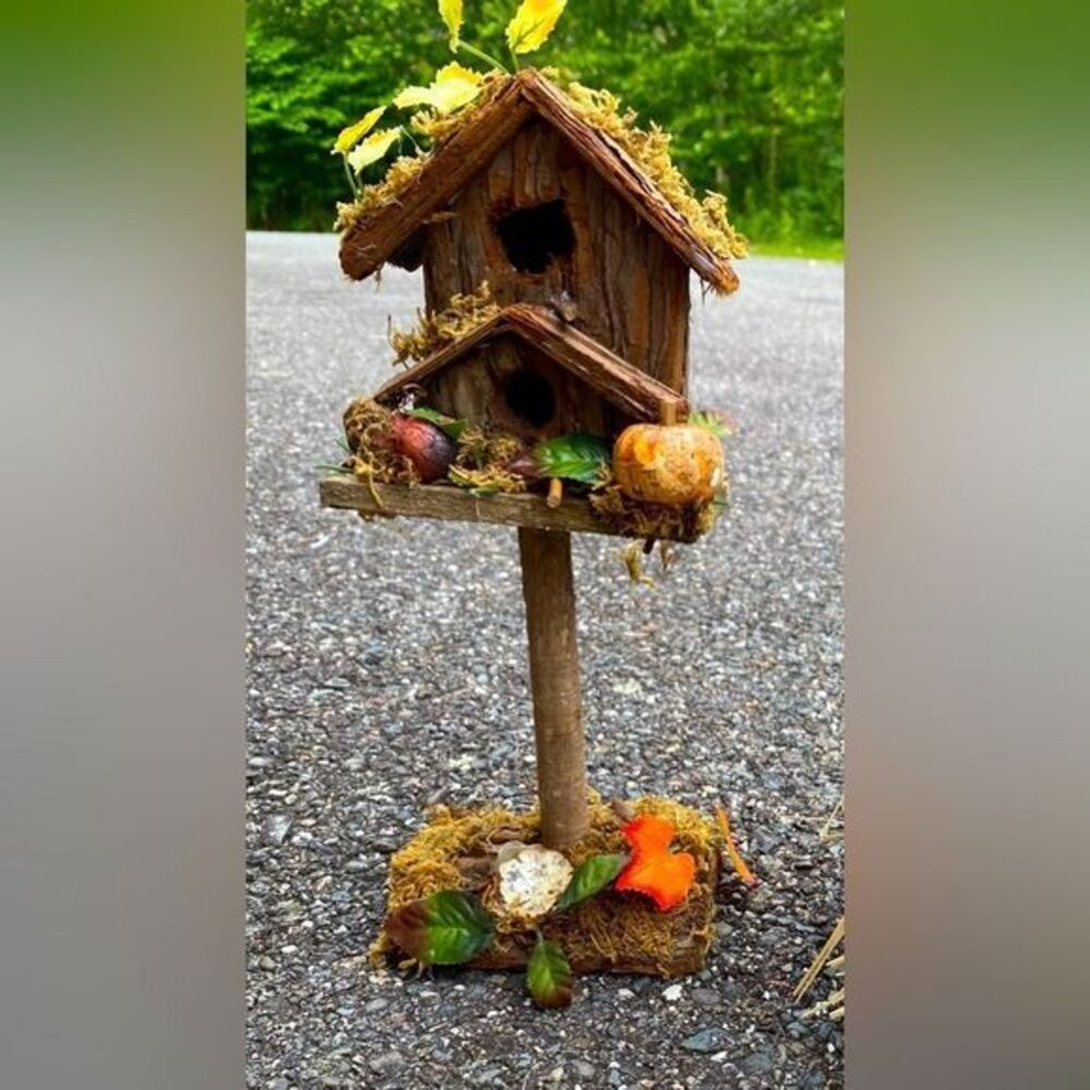 Handmade wooden birdhouse
Absolutely unique and built with love.